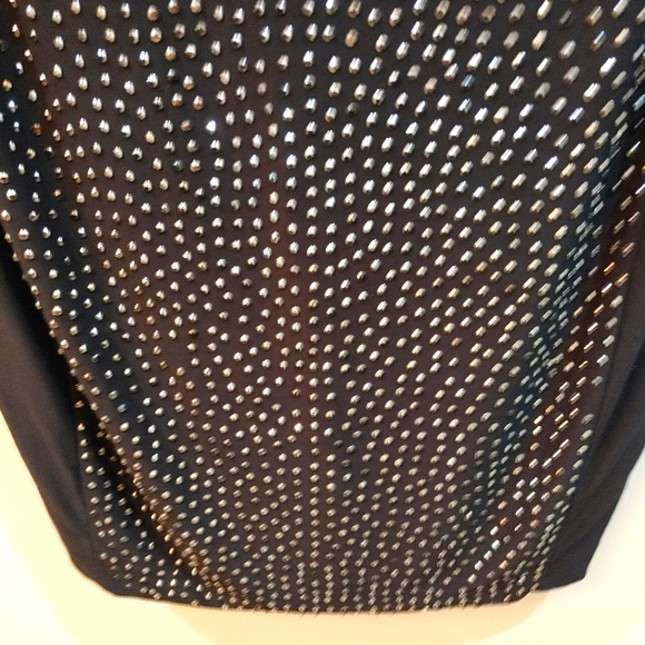 Cleo Black Studded Long-Sleeve Party Dress (Sparkly!) - Picture 3 of 5